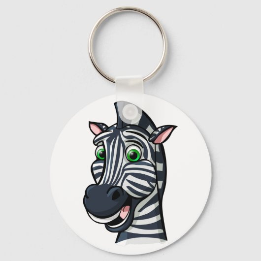Cartoon Zebra Sleutelhanger (Voorkant)