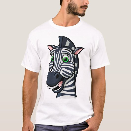 Cartoon Zebra T-shirt (Voorkant)