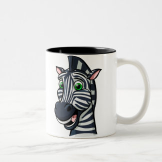 Cartoon Zebra Tweekleurige Koffiemok