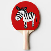 cartoon zebras ping pong peddel tafeltennisbatje (Achterkant)