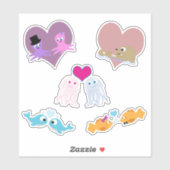 Cartoon Zee Animal Love Sticker Set (Vel)