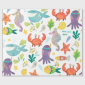 Cartoon Zee Cadeaupapier (Vlak)