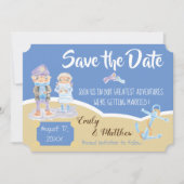 Cartoon Zee otter Sailors sparen de Kaart van de D (Voorkant)