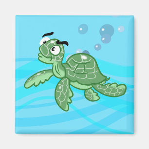 Cartoon Zee Turtle Magneet