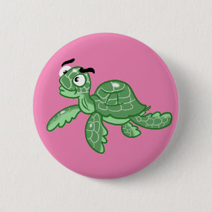 Cartoon Zee Turtle Ronde Button 5,7 Cm
