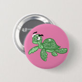 Cartoon Zee Turtle Ronde Button 5,7 Cm (Voorkant /achterkant)