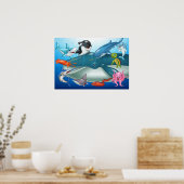 Cartoon zeeen Poster (Keuken)