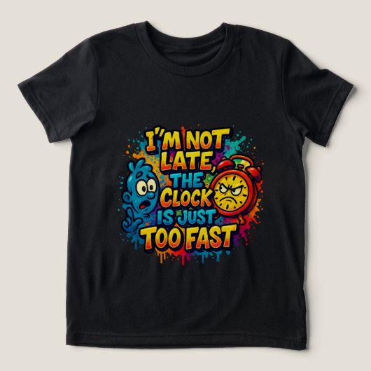 Cartoon zeefdruk Tri-Blend shirt (Design voorkant)