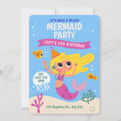 Cartoon Zeemeermin onder Zee van de geboorte Kaart (Voorkant)