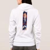 Cartoon Zeemeermin penseelstreekverf Hoodie (Achterkant)