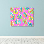 Cartoon Zeepaarden Canvas Afdruk (Insitu (Houten vloer))
