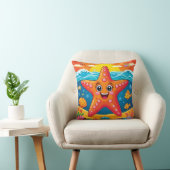 Cartoon Zeester Onderwater voor Kinderkamer Decora Kussen (Stoel)