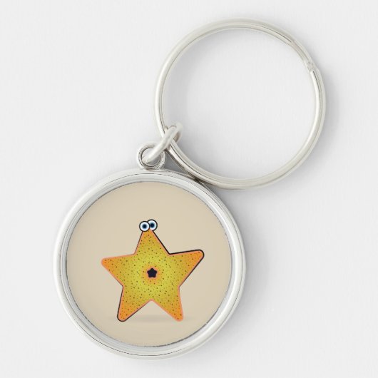 Cartoon Zeester Sleutelhanger (Voorkant)