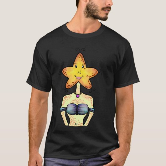 cartoon zeester t-shirt (Voorkant)
