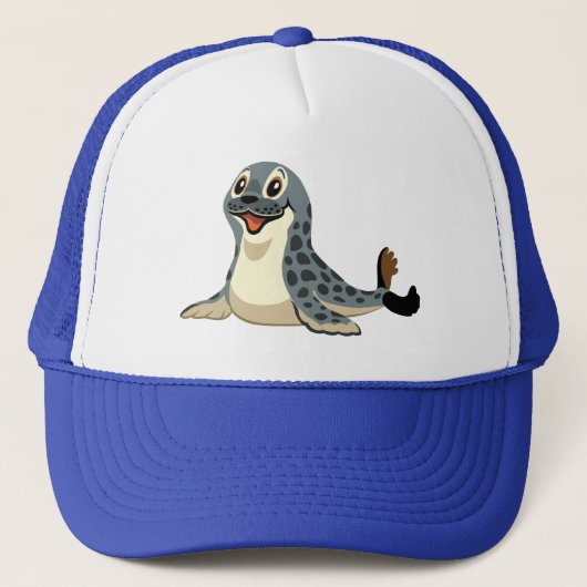 cartoon zegel trucker pet (Voorkant)