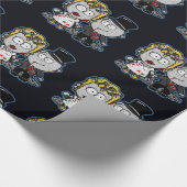 Cartoon Zombie bruid en bruidegom huwelijkscadeau  Cadeaupapier (Hoek)