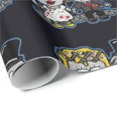 Cartoon Zombie bruid en bruidegom huwelijkscadeau  Cadeaupapier (Rol Hoek)