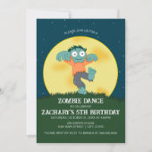 Cartoon Zombie Dance verjaardagsuitnodiging Kaart (Voorkant)