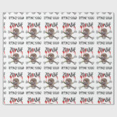 Cartoon Zombie Defensie Squad schedel crossbones c Cadeaupapier (Vlak)