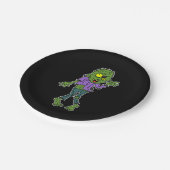 Cartoon Zombie Halloween Party Papieren Bordje (Gekanteld)