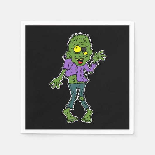 Cartoon Zombie Halloween Party Servetten (Voorkant)