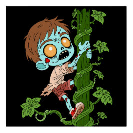 Cartoon Zombie Jack en de Bonenstaak Perfect Poster