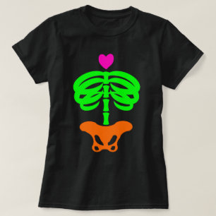 Cartoon Zombie Skeletribcage Art T T-shirt