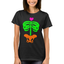 Cartoon Zombie Skeletribcage Art T