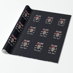 Cartoon Zombie Task Force schedel kruis botten cad Cadeaupapier