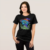 Cartoon Zombie Zeeheks Tri-Blend Shirt (Voorkant volledig)