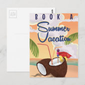 Cartoon zomervakantie briefkaart (Voorkant / Achterkant)