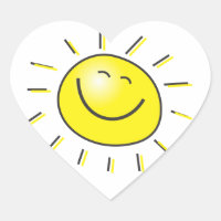 Cartoon Zon Hart Sticker