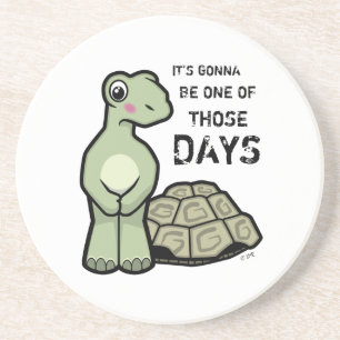 Cartoon zonder dop zandsteen onderzetter