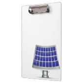 Cartoon zonnepanelen plant. klembord (Links)