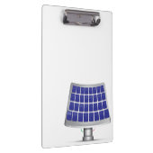 Cartoon zonnepanelen plant. klembord (Rechts)