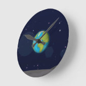 cartoon zonnepanelen ronde klok (Hoek)