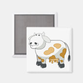 Cartoon ZuivelKoe Magnet (Voorkant / Achterkant)