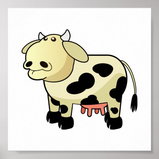 Cartoon Zuivelkoe Poster (Voorkant)
