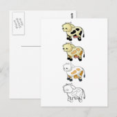 Cartoon ZuivelKoeien Briefkaart (Voorkant / Achterkant)