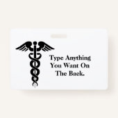 Cartoon Zuster & Big Needle Nurse Badge Aanpassen! (Achterkant)