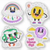 Cartoon zuur Idee sticker set (Voorkant)