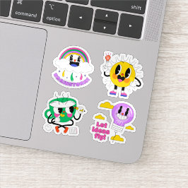 Cartoon zuur Idee sticker set