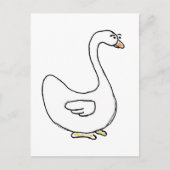 Cartoon zwaan sierlijk wit vogelontwerp briefkaart (Voorkant)