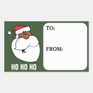 Cartoon Zwart Sinterklaas Cadeau Label Sticker