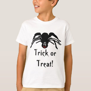 Cartoon Zwart Spin Halloween Zwart Weduwe Kinder T-shirt