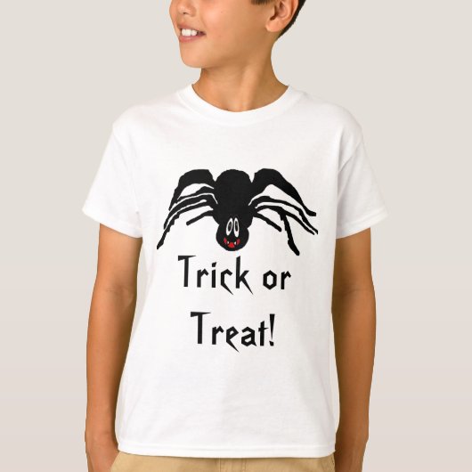 Cartoon Zwart Spin Halloween Zwart Weduwe Kinder T-shirt (Voorkant)