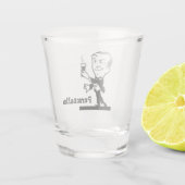  cartoon zwart-wit comic shot glas (Achterkant)