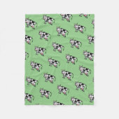 Cartoon zwart-wit Koe Fleece Deken (Voorkant)