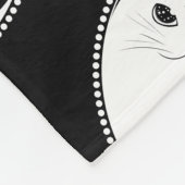 Cartoon zwarte en witte katten , yin yang - teken fleece deken (Hoek)