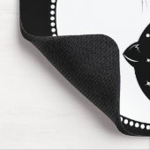 Cartoon zwarte en witte katten , yin yang - teken muismat (Hoek)